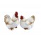 Set Poule et Coq en résine, H 10 cm (coq)