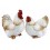 Set Poule et Coq assortis, Mod Rustica, H 18 cm