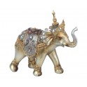 Figurine Éléphant : Collection CHENNAI, Argent & Or, H 14 cm