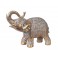 Eléphant Résine doré : Modèle Zakouma, H 24 cm