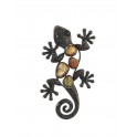 Le Gecko Mural Anthracite Métal, Mod BStone 1, H 22 cm