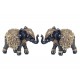 Set 2 éléphants Résine : Modèle Lesotho, H 10 cm