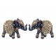 Set 2 éléphants Résine : Modèle Lesotho, H 10 cm
