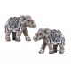 Set 2 éléphants Résine : Modèle Bhopal, H 11,5 cm