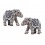 Figurine Elephant Collection Bhopal, Taille 3, H 13 cm