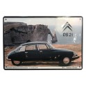 Plaque Métal Citroën 3D : La DS 21 à Etretat, L 40 x 30 cm