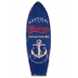 Déco murale vintage : Planche de surf, Mod Ocean Sailing, H 60 cm