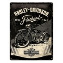 Plaque 3D Métal Harley Davidson : Flathead Legend 1929-1974, 40 x 30 cm