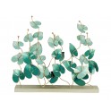 Sculpture Fer Design : Eclosion végétal sur Socle, H 53 cm