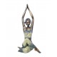 Statuette Femme XL : Yoga Mains levées & jointes, H 40 cm