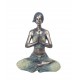 Statuette Femme XL : Yoga Mains levées & jointes, H 40 cm