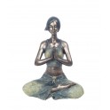 Statuette Zen Femme : Yoga Lotus, H 22 cm