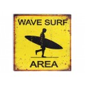 Plaque métal Wave Surf Area