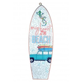 Planche de Surf déco : Mod Beach & Life, H 60 cm