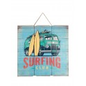 Panneau Bois Suspension : Surfing Club & Combi, H 40 cm