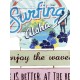Silhouette Bois : Surfing Aloha Beach, L 38 cm