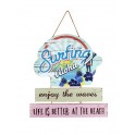 Silhouette Bois : Surfing Aloha Beach, L 38 cm