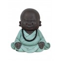 Bouddha Assis Baby Zen, Mod Bleu, H 22 cm
