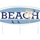 Patères-Portemanteaux Bois : Planche de Surf Beach 3 Crochets, L 40 cm