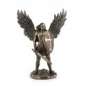 Statuette résine : L'archange Saint Michel, H 35 cm