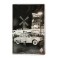Plaque Métal bombée : Renault Dauphine Moulin Rouge, H 30 cm