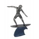 Statuette Sport : Le Surfeur, Finition Antic Line, H 22 cm