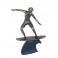 Statuette Sport : Le Surfeur, Finition Antic Line, H 22 cm
