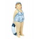 Figurine Thème Bord de Mer : Baigneuse rétro Assise, H 19 cm