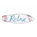 Déco en Métal : Planche de Surf, Relax, Longueur 60 cm