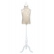 Buste mannequin Enfant : Lin & Papillons blancs, hauteur 130 cm