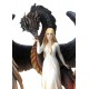 Statuette Fée & Dragon XL : Heroic Fantasy, H 25 cm