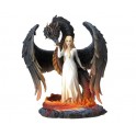 Statuette Fée & Dragon XL : Heroic Fantasy, H 25 cm