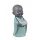 Figurine Petit Moine érudit, Bleu, Collection Baby Zen, H 14 cm