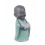 Figurine Petit Moine érudit, Bleu, Collection Baby Zen, H 14 cm