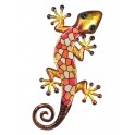 Déco murale : Gecko métal Modèle Murano, Orange, H 38 cm