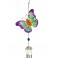 Déco Jardin : Carillon Papillon Multicolore, H 95 cm