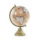 Globe terrestre, Coll La Pérouse, Orange, H 32 cm
