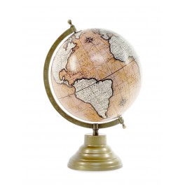 Globe terrestre, Coll La Pérouse, Orange, H 32 cm