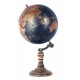 Globe terrestre, Coll La Pérouse, Noir & Cuivre, H 36 cm