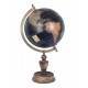 Globe terrestre, Coll La Pérouse, Noir & Doré, H 39 cm