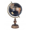 Globe terrestre, Coll La Pérouse, Noir & Doré, H 39 cm