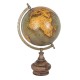 Globe terrestre, Coll La Pérouse, Vert & Jaune, H 37 cm
