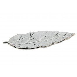 Plateau céramique design : Modèle Feuille Argent, L 50 cm