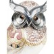 Figurine Chouette, Mod Silver Royal, H 17 cm