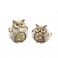 Set 2 minis Chouettes, Natural Wood, H 10 cm (Grande)