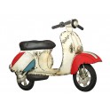 Déco murale en métal : Scooter Vintage, Blanc. L 75 cm