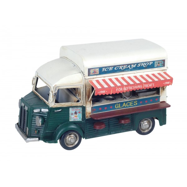 Miniature Véhicules : Camion de Glace ancien, L 29 cm camion glacier jouet ancien