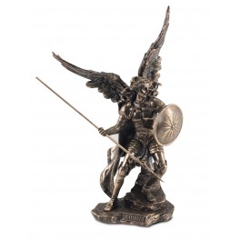 Statuette résine : L'archange Raphael, H 37 cm