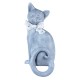 Figurine Chat Debout Bord de Meuble, Collection Charlotte, H 23 cm