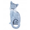 Figurine Chat Debout Bord de Meuble, Coll Charlotte, H 23 cm